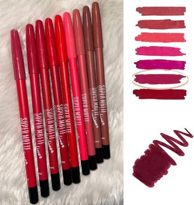 Gonegal Super Matte Creamy Stick Lipliner Multicolor Pack Of 9