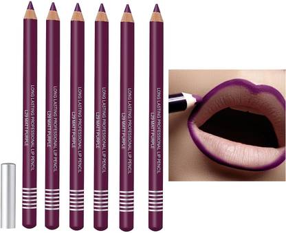 SEUNG Long Lasting Pack Of 6 Non Transfer Lip Liner for Professional Makeup