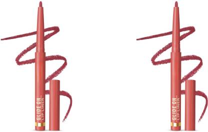 VERGE Glide On Lip Liner (Waterproof, Smudgeproof & Long Lasting Formula) Pack of 2