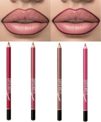 Facejewel Bold Smudge Matte Lipliner Multicolor Pack Of 4