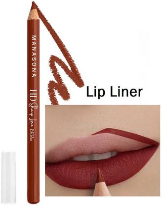 manasona Maroon Lip Liner | Smooth Application, Long Lasting & Travel friendly Lip Pencil