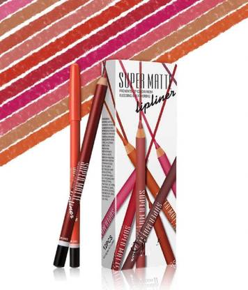 JLVH Matte Lip Liner Pencil - Set of 12 (Multicolor)