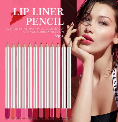 luzimaisa Matte Lip & Eye Pencil & Waterproof Lip Liner Pencil set (Multicolor)