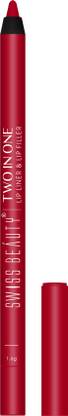 SWISS BEAUTY Two in One Lip Liner & Lip Filler Clear Red 10