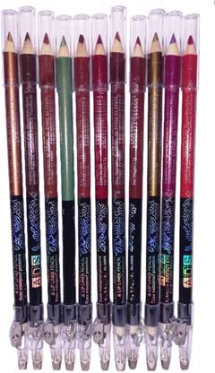 ads Matte Smooth & Waterproof Lip Pencil Lipliner Multicolor 12pcs