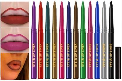 Neycare Multicolored Smudge Free Matte Eye & Lip Liner Pencil Set