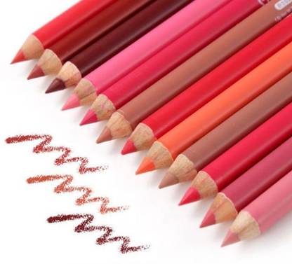 LILLYAMOR 3D 12 Colors Lip Liner Pencil Matte Lip Liner Moisturizing Waterproof