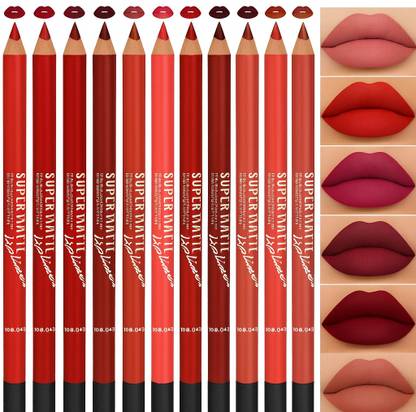 BLUSHIS Colorite Lip Pencil Long Lasting Smudge Proof Enriched&Vitamin E Glides Smoothly