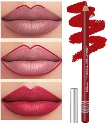 BLUEMERMAID HIGH QUALITY LONG LASTING RED LIP & EYE LINER PENCIL MATTE FINISH