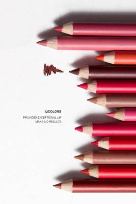 NADJA BEST SUPER MATTE LIP LINER SET OF 12 PENCIL LONG LASTING