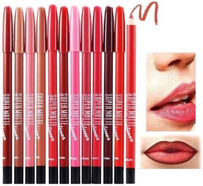Luster Shine Waterproof Professional Multicolored Matte Lip Liner