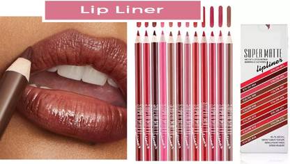 JANOST Perfect Waterproof Professional Matte Lip Liner Pencil, Set Of 12