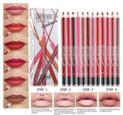 Trendy styler MN Super Matte Lip Liner-P_102 Pack of-12