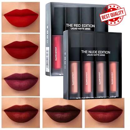 smartdrops Set of 8 Beauty Liquid Lipstick Matte Finish Lipsticks Combo Pack