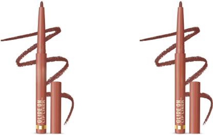 VERGE Glide On Lip Liner (Waterproof, Smudgeproof & Long Lasting Formula) Pack of 2