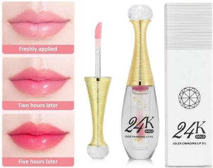 nuvya Hydrating Pink Shade Lip Oil with 24K Gold Essence