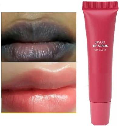 Jiwoo Strawberry Lip Exfoliating Scrub for Dark, Dry & Chapped Lips Scrub