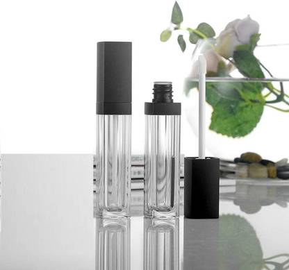 XTREME GLOSSY Plastic Clear Liquid Lipstick Container, Square Lipgloss Lip Balm Bottle