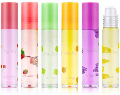 Arcanuy PLUMP ROLL-ON SET OF 6 COLOR CHANGING MAGIC COLOR LIP OIL LIP BALM