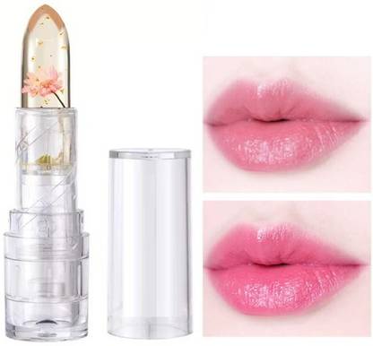 Luster Shine Long Lasting Transparent Jelly Flower Lipstick