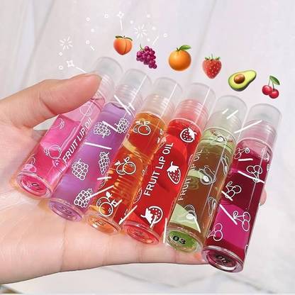 HUZURLU 6pc Roll On Lip Gloss Set Moisturizing Lip Oil,No-Sticky Lip Gloss Lip Balm