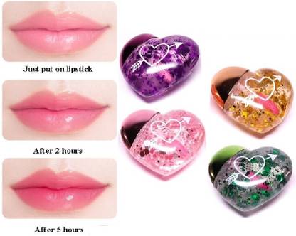 DARVING Heart Shaped Pink color change Lip Gloss Tint long lasting