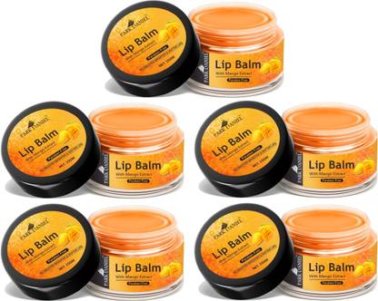 PARK DANIEL Mango Extract Lip Balm For Dry, Cracked & Chapped Lips - Pack of 5 Unit of 15gm