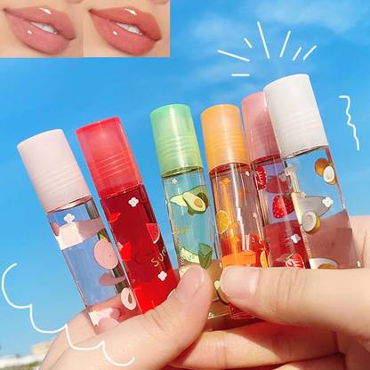 DARVING 6 Roll On Lip Gloss,Moisturizing Fruity Roll-on Lip Gloss