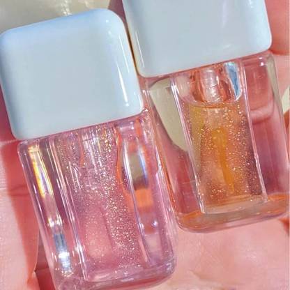tanvi27 Mirror Glitter Lip Gloss Transparent Glass Water Lip Oil