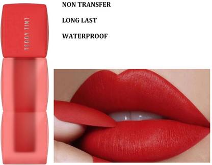HUZURLU HIGHEST QUALITY MATTE FINISH NON TRANSFER HOT RED LIPSTICK
