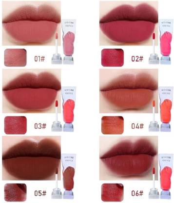 THTC Velvet Lip Glaze Pigment Transparent Ice Cube Matte Lipstick Combo