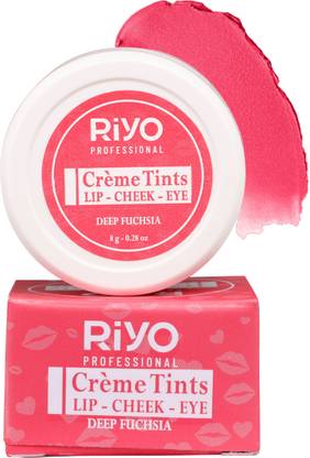 Riyo Herbs Deep Fuchsia Creme Lip & Cheeks Tint | Creme Based | Natural & Organic Lip Stain