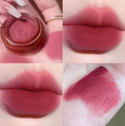 MYEONG 3-In-1 Ruby Pink Matte Finish for Long-Lasting Lip Makeup Lip Mud Tint