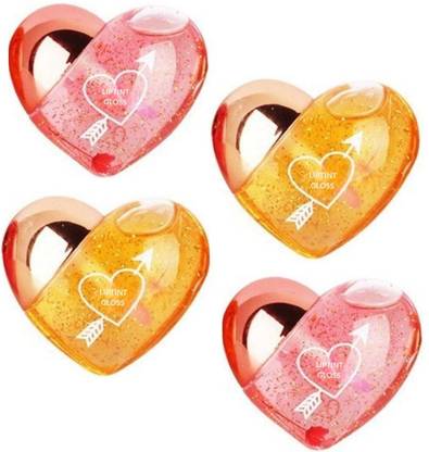 LOVE HUDA Lip Gloss Tint for Dry and Chapped Lips in Cute Heart-shape Metallic-Finish Lip Stain