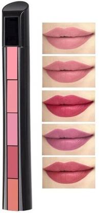 LORSHEL Beauty Professional 5in1 Matte Lipstick for Women, Nude Edition