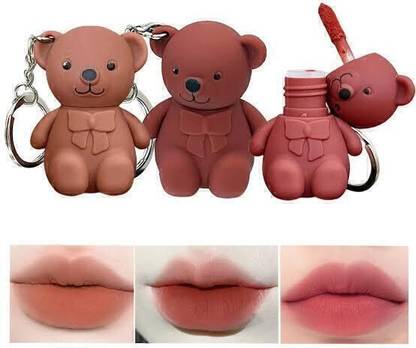 beinina Premium Teddy Bear Shape Keychain Lipstick| Liquid Matte Lipsticks Gloss