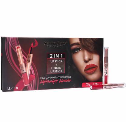 Seven Seas Lip Duo 2in1 Lipstick Full Coverage Comfortable Lightweight Lip Colors Pack Of12