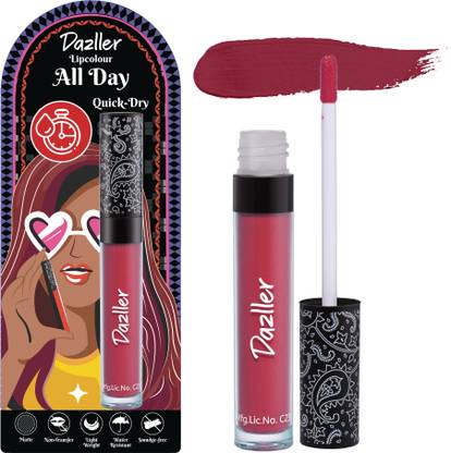 Dazller All Day Lipcolour, Ultra Intense Matte,Smudge-Proof, Lightweight,Up to 8Hrs Stay