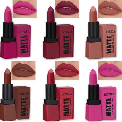 फ्रीकल्टर HD Matte Lipstick Long hours Stay Smooth Matte Texture 3.5gm Each Combo of 6