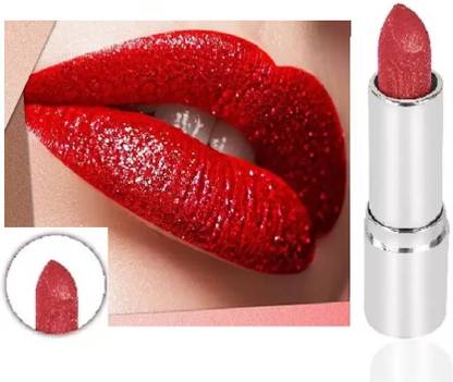 Yuency Best Glitter Lipstick Long Lasting Red Sparkly Lipstick For Women