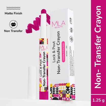 MILA BEAUTÉ Transferproof Long Lasting Matte Crayon I Hydrating with Ceramides & Shea Butter
