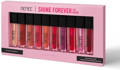Renee Shine Forever Lip Gloss Combo, Non-Sticky, Non-Drying, Moisturized, Long-Lasting