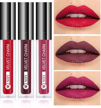 NOY Wine, Maroon Matte Lipstick Set Long Lasting Smudge-Free Waterproof Long Stay