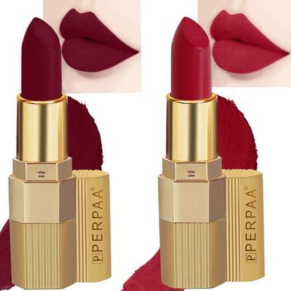 Perpaa Xpression Sensational Creamy Matte Lipstick Weightless 2 Piece (5-8 Hrs Stay)