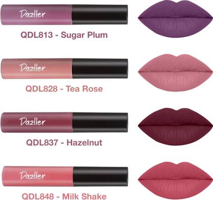 Dazller Lip Colour, Lightweight,Ultra-Intense Matte,SmudgeProof,TransferProof,8-Hrs Stay