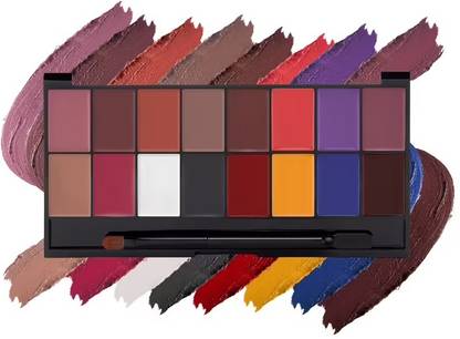 MYEONG 16 Multi Shade Ultra Pigmented Pop Lips Matte Lip Cream Palette