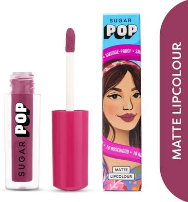 SUGAR POP Matte Lipcolour 10 Rosewood - Super Matte | Lasts 8+ hours | Non-Drying
