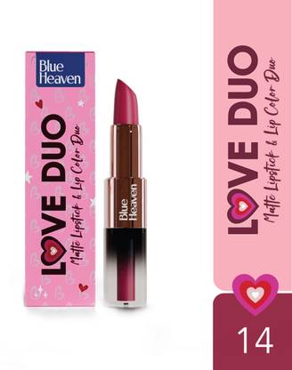 BLUE HEAVEN LOVE DUO MATTE LIPSTICK & LIP COLOR DUO RED 14 1.5ML+4G(MRP249)