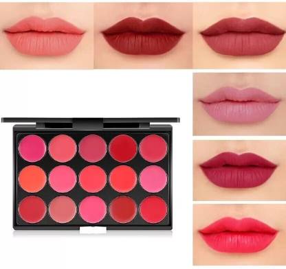 Yuency Matte Lipstick Palette 15 Colors Waterproof Multicolor Lipstick Palette