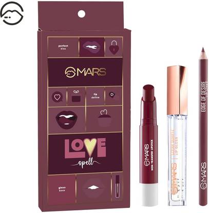 MARS Lip Combo Kit, Included Matte Lipstick, Lip Gloss & Liner